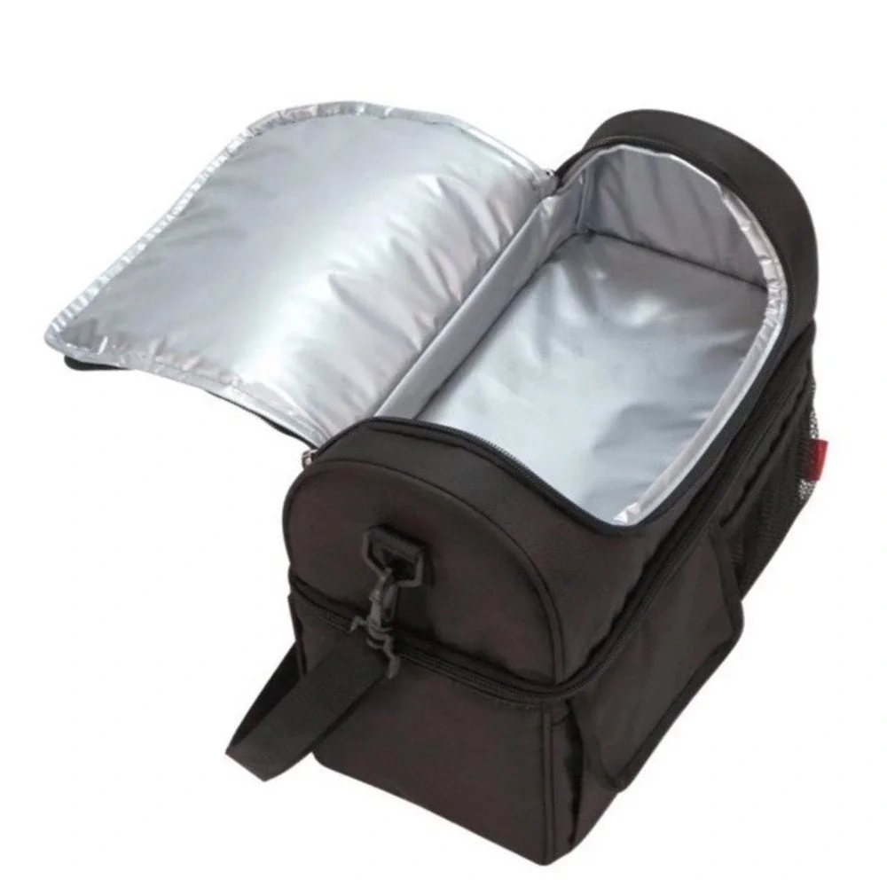 Thermos Dual Compartment Insulated Lunch Bag - Black